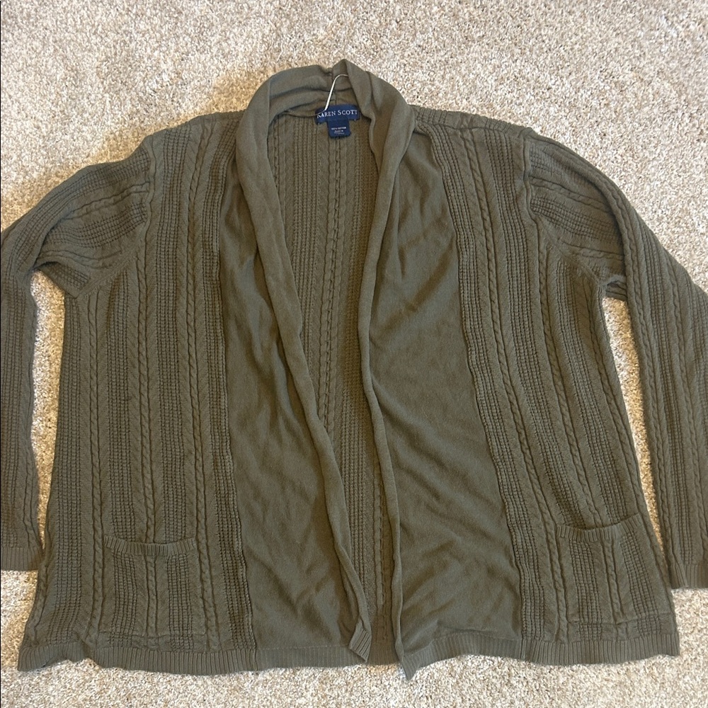 Karen Scott Women's Cardigan Large